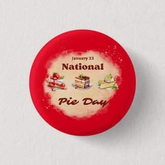 Badge Rond 2,50 Cm 23 janvier Journée nationale du gâteau