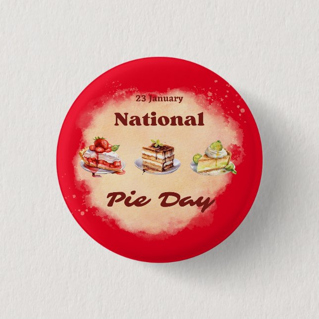 Badge Rond 2,50 Cm 23 janvier Journée nationale du gâteau (Devant)