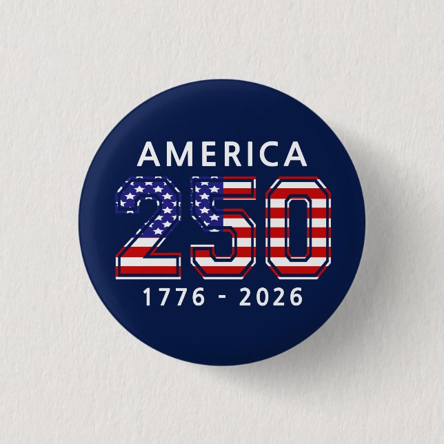 Badge Rond 2,50 Cm 250e anniversaire des États-Unis (Devant)