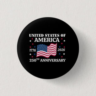 Badge Rond 2,50 Cm 250e anniversaire des États-Unis 4 juillet