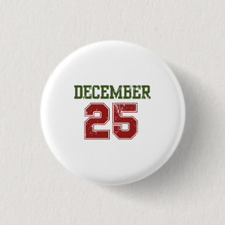 BADGE ROND 2,50 CM 25 DECEMBER CHRISTMAS