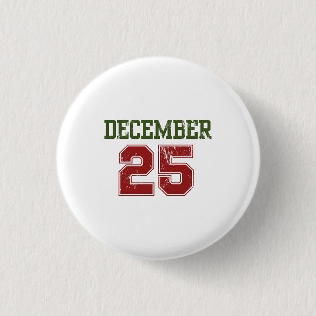 BADGE ROND 2,50 CM 25 DECEMBER CHRISTMAS (Devant)