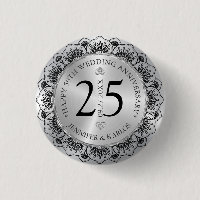25e anniversaire du mariage dentelle noire et arge