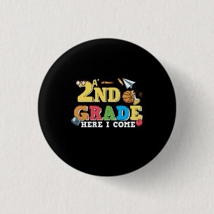 Badge Rond 2,50 Cm 2e Grade Teacher 2e Grade Here I Come