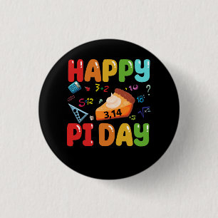 Badge Rond 2,50 Cm 3.14 Joyeux Symbole Pi Day Pie Day pour Math Lover