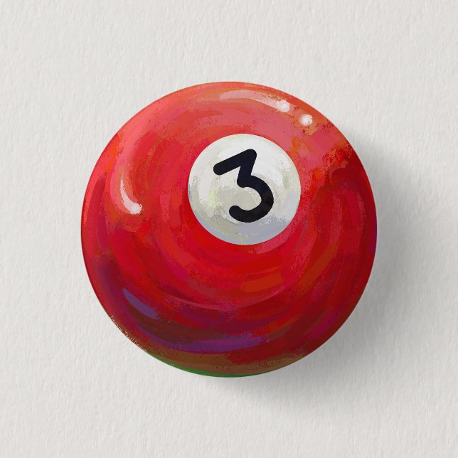 Badge Rond 2,50 Cm 3 balles (Devant)