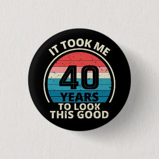 BADGE ROND 2,50 CM 40TH BIRTHDAY