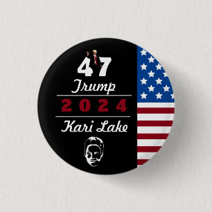 Badge Rond 2,50 Cm 47 Trump Kari Lake 2024