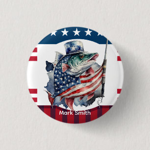 Badge Rond 2,50 Cm 4 juillet Fête de l'Indépendance pour les amateurs