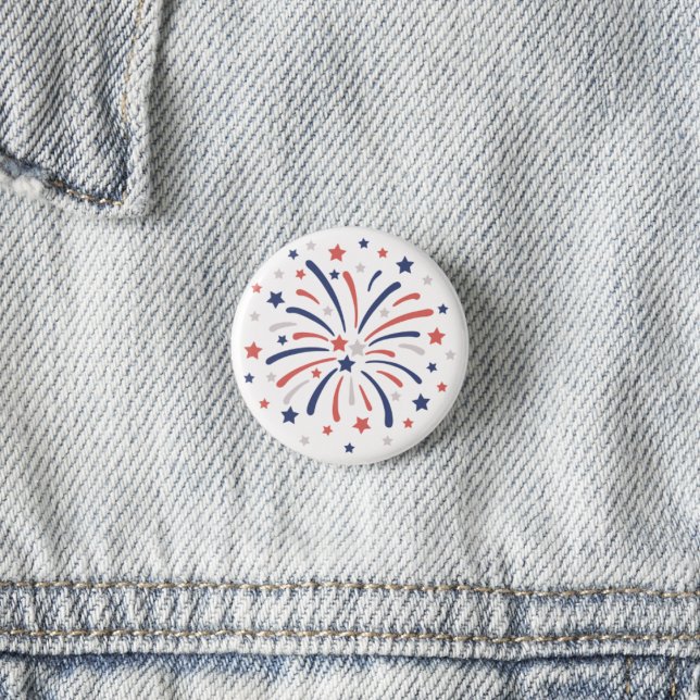 Badge Rond 2,50 Cm 4 juillet feux (Créateur téléchargé)