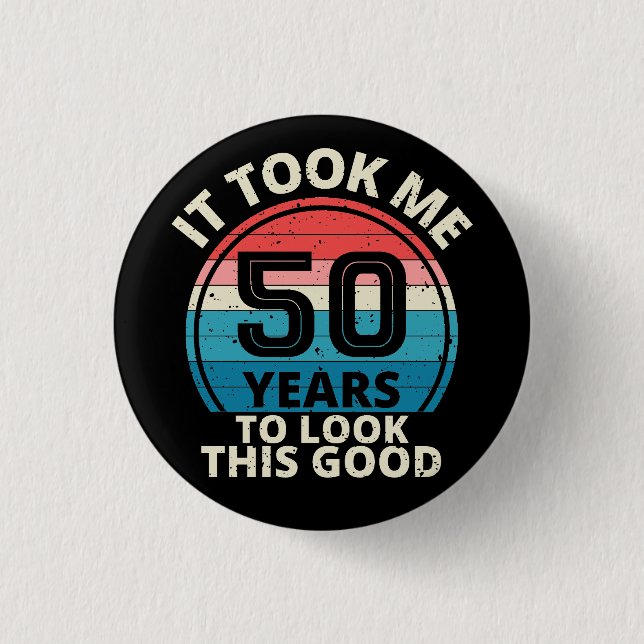 BADGE ROND 2,50 CM 50E ANNIVERSAIRE (Devant)