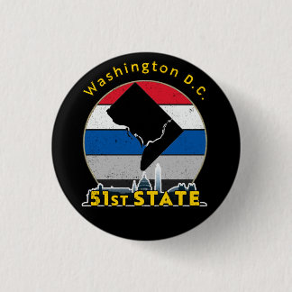 Badge Rond 2,50 Cm 51e Etat : Etat pour Washington, DC