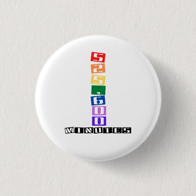 Badge Rond 2,50 Cm 525,600 Minutes  (Devant)