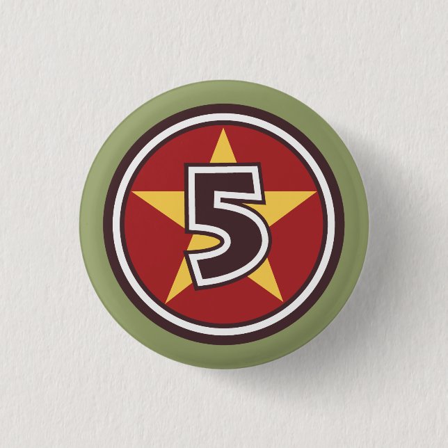 Badge Rond 2,50 Cm 5 étoiles (Devant)