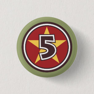 Badge Rond 2,50 Cm 5 étoiles