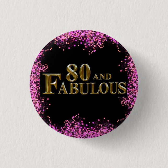 Badge Rond 2,50 Cm 80e anniversaire (Devant)