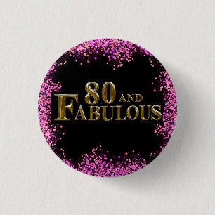 Badge Rond 2,50 Cm 80e anniversaire