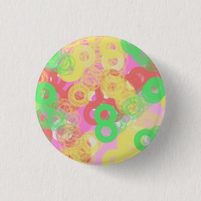 Badge Rond 2,50 Cm 888888 Bouton art abstrait (Devant)