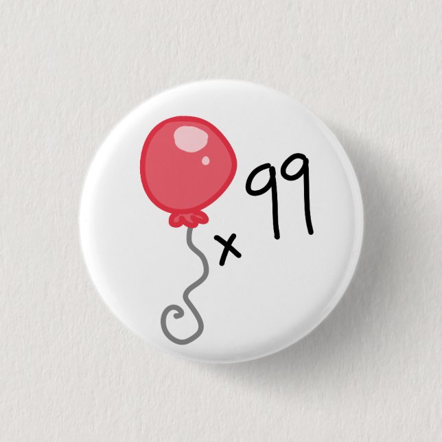 Badge Rond 2,50 Cm 99 ballons rouges (Devant)