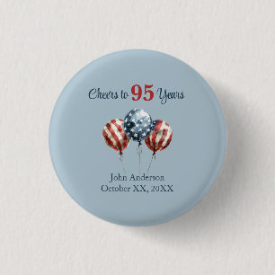 Badge Rond 2,50 Cm À 95 ans, fête d'anniversaire