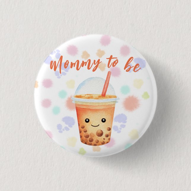 Badge Rond 2,50 Cm A Little Cu-Tea Bubble Tea - Mommy to be (Devant)