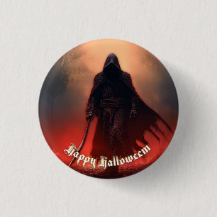 Badge Rond 2,50 Cm À l'ombre de la Grande Faucheuse - Halloween Butto