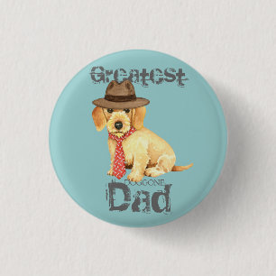 Badge Rond 2,50 Cm À poils durs Dachshund