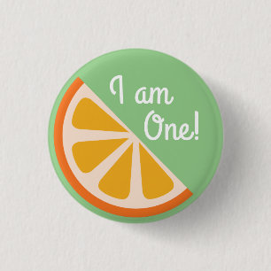 Badge Rond 2,50 Cm Ă?re borne de bouton d'anniversaire d'agrume de