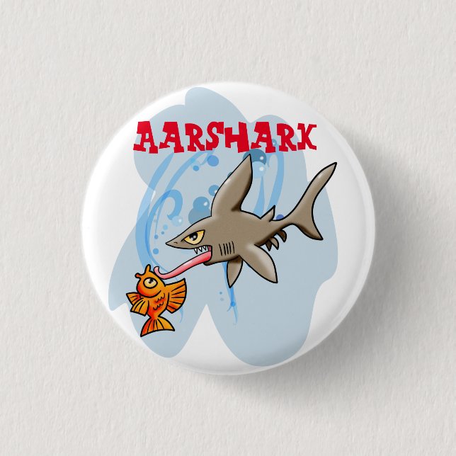 Badge Rond 2,50 Cm Aarshark (Devant)
