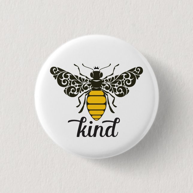 Badge Rond 2,50 Cm Abee | Être gentil | Abee ornée (Devant)