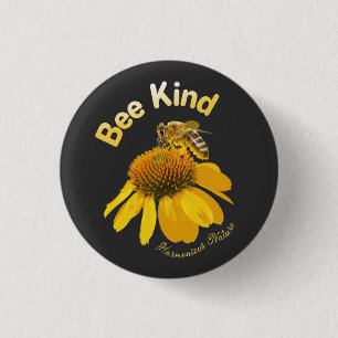 Badge Rond 2,50 Cm Abeille - Nature Harmonieuse