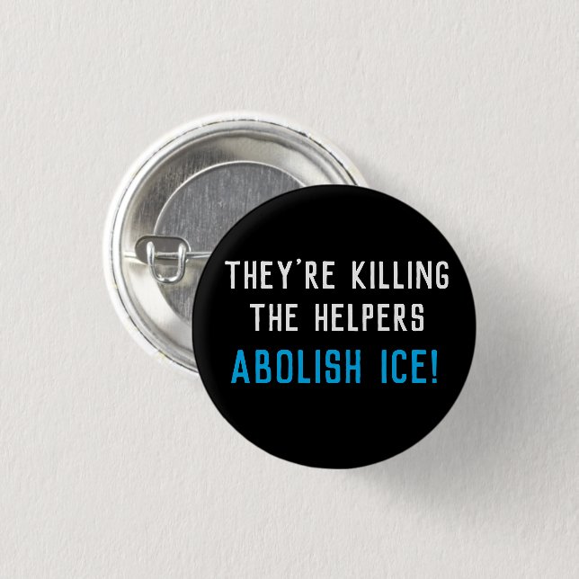 Badge Rond 2,50 Cm Abolir ICE  (Devant & derrière)