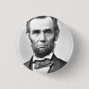 Badge Rond 2,50 Cm Abraham Lincoln