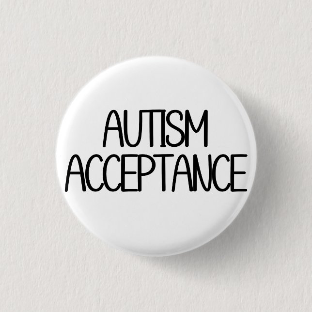 Badge Rond 2,50 Cm Acceptation de l'autisme (Devant)