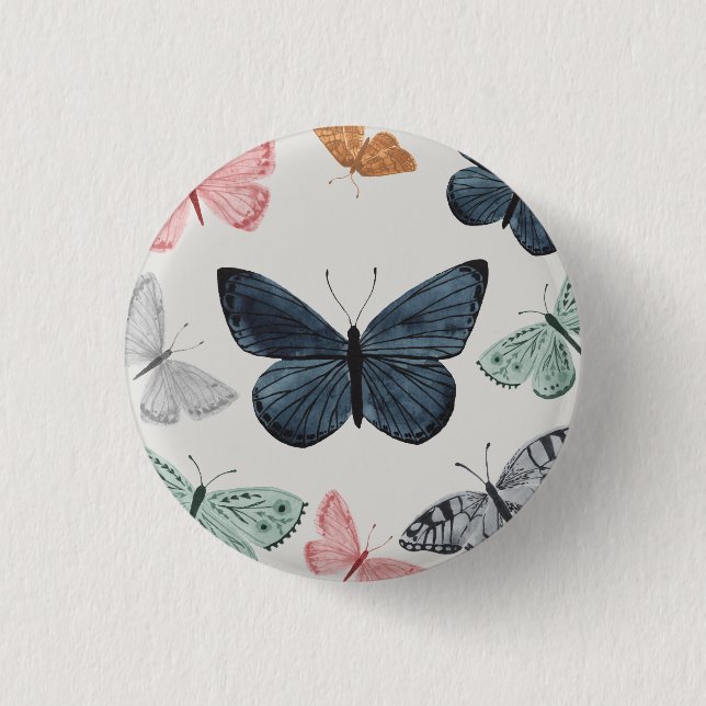 Badge Rond 2,50 Cm Accessoires de fête papillon Boho Favors (Devant)