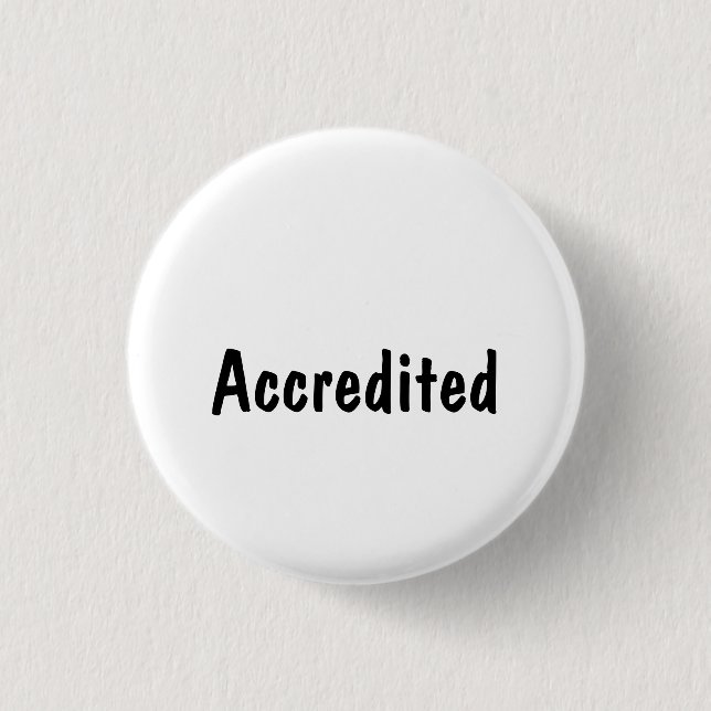 Badge Rond 2,50 Cm Accrédité (Devant)