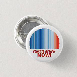 Badge Rond 2,50 Cm Action climatique maintenant ! Bandes réchauffemen