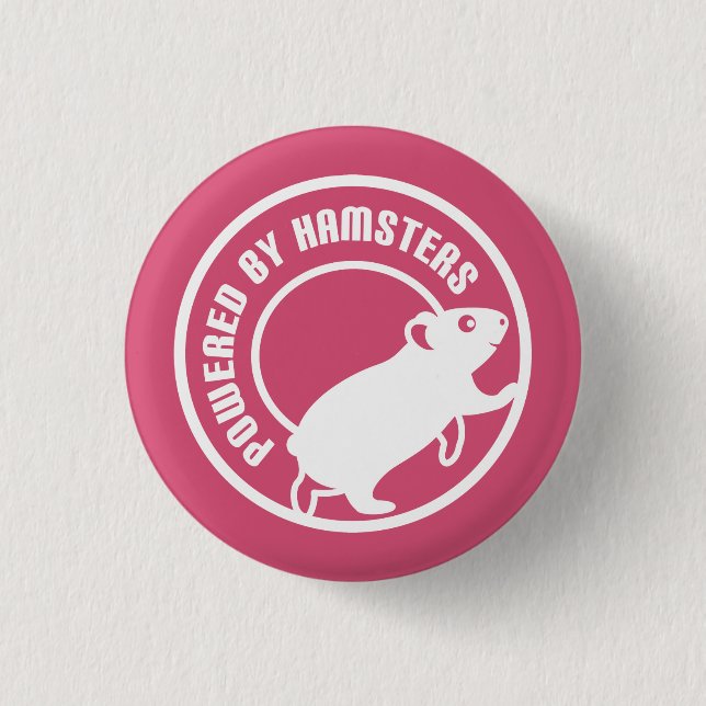 Badge Rond 2,50 Cm Actionné par des hamsters (Devant)