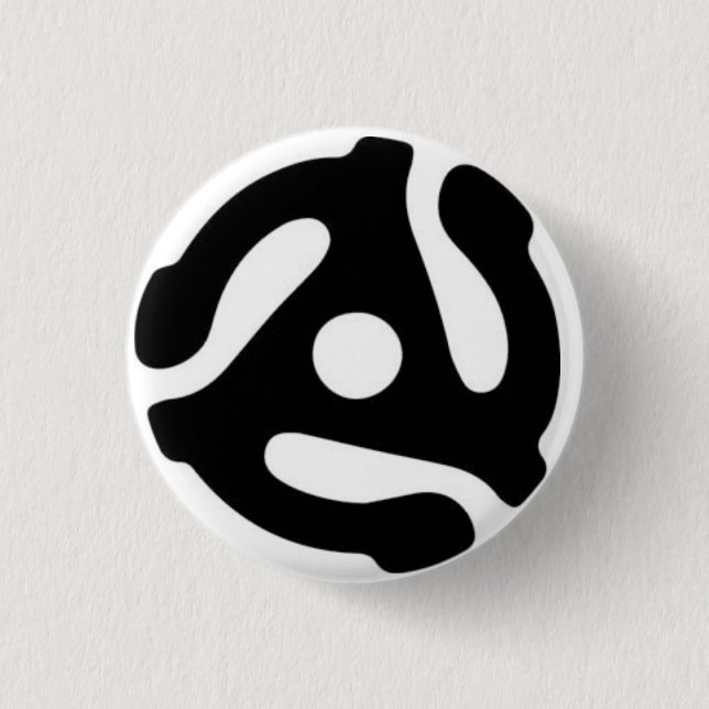 Badge Rond 2,50 Cm Adaptateur record de 45 t/mn (Devant)