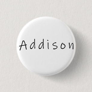 Badge Rond 2,50 Cm Addison nom, avant Addison