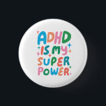 Badge Rond 2,50 Cm ADHD est ma superpuissance Fun Bulle Lettres color<br><div class="desc">Bouton fait main pour vous ! Customisez avec votre propre texte ou modifiez les couleurs. Consultez ma boutique pour plus de couleurs et de dessins ou faites-moi savoir si vous voulez quelque chose de personnalisé!</div>