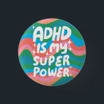 Badge Rond 2,50 Cm ADHD est ma superpuissance Fun Bulle Lettres color<br><div class="desc">Bouton fait main pour vous ! Customisez avec votre propre texte ou modifiez les couleurs. Consultez ma boutique pour plus de couleurs et de dessins ou faites-moi savoir si vous voulez quelque chose de personnalisé!</div>