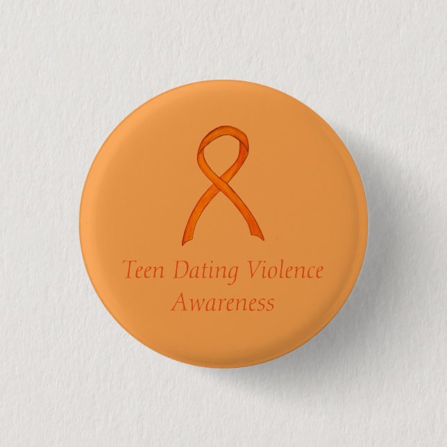 Badge Rond 2,50 Cm Ado Rencontre Violence Sensibilisation Ruban Perso (Devant)