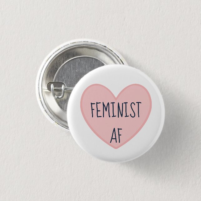 Badge Rond 2,50 Cm "AF féministe" (Devant & derrière)