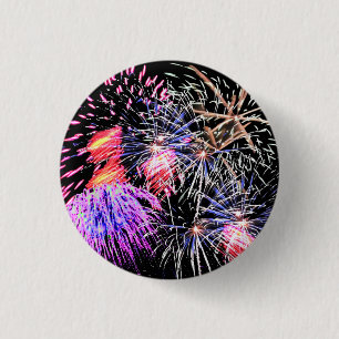 Badge Rond 2,50 Cm Affichage Fireworks