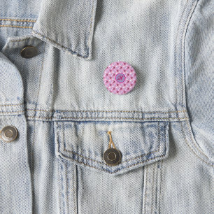 Badge Rond 2,50 Cm Affiche à motif floral personnalisé à l'aquarelle