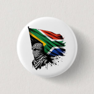 BADGE ROND 2,50 CM AFRIQUE DU SUD AVEC PALESTINE