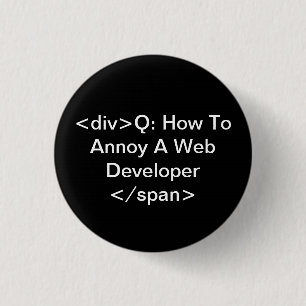Badge Rond 2,50 Cm agacer un développeur web