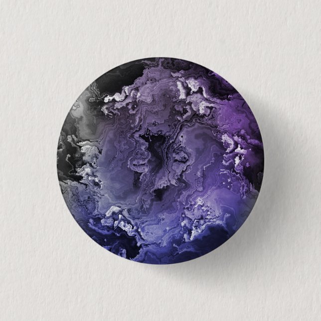 Badge Rond 2,50 Cm Agate de marbre violet et gris (Devant)