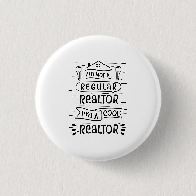 Badge Rond 2,50 Cm Agent immobilier (Devant)